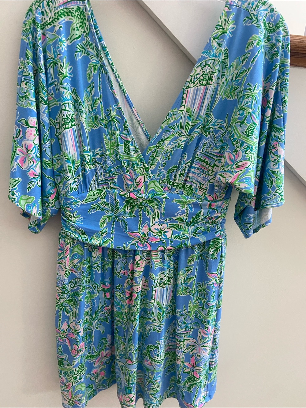 Lilly Pulitzer Blue Tropical Print Short Dress - Picture 8 of 15